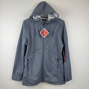 HI-TEC Solitude Womens Fleece Full‎ Zip Hoodie Sweater Blue - S